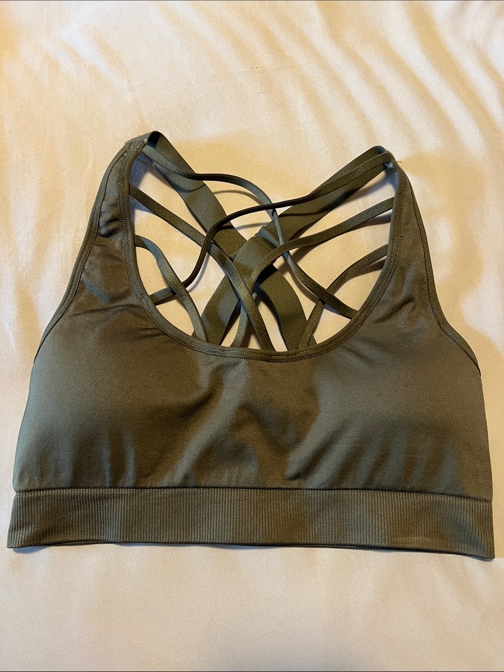 Victoria's Secret Olive Green Strappy Sports Bra